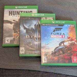 Xbox One Game Set with Green Cases